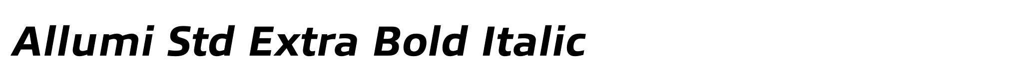 Allumi Std Extra Bold Italic image